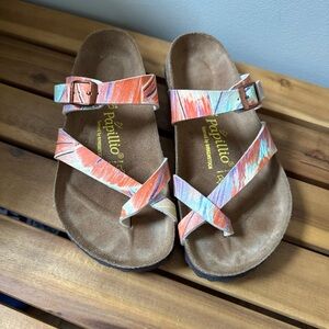 Papillio by Birkenstock Mayari Sandals | Multi-Color Abstract Print | Size 37